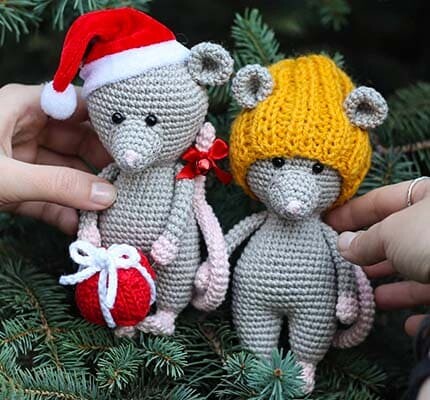 Ratoncito De Ganchillo Amigurumi Patrón Gratis