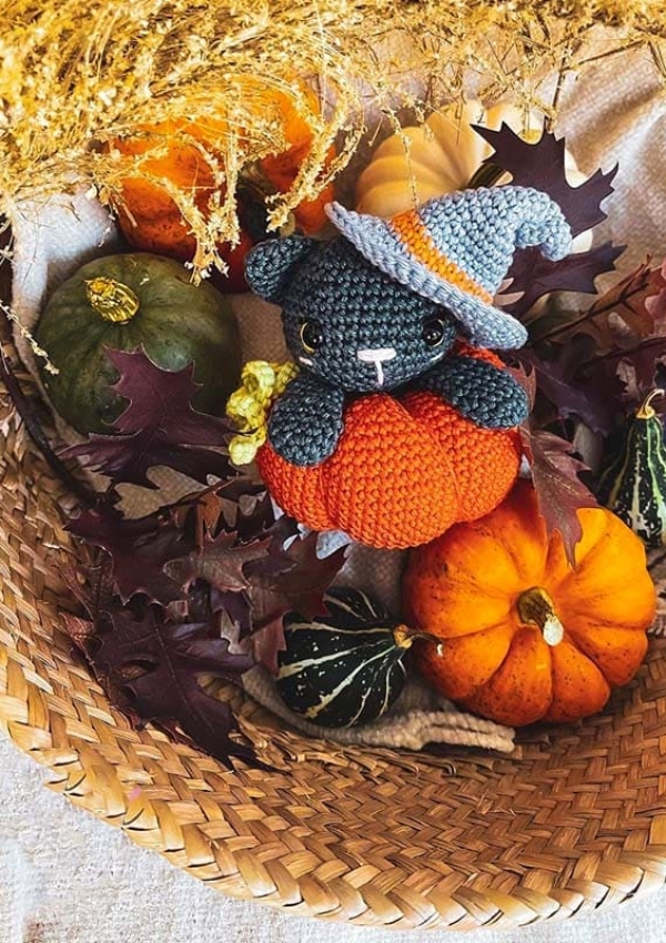 Gato En La Calabaza Amigurumi Patrón Gratis Lovelycraft