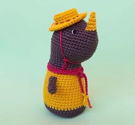 Bebé Rinoceronte PDF Amigurumi Patrón Gratis