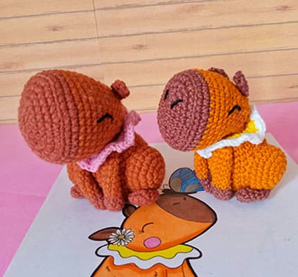 Catarina el Carpincho PDF Amigurumi Patrón Gratis