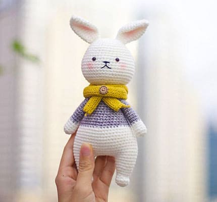 Cute Winter Crochet Bunny Amigurumi Free PDF Pattern 3