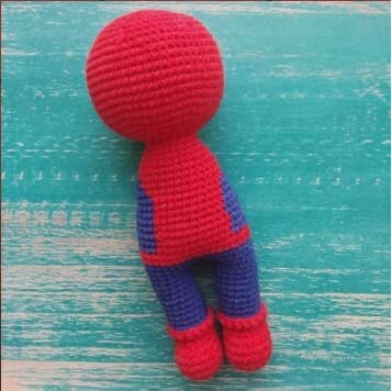 Crochet Spiderman PDF Amigurumi Free Pattern body and head