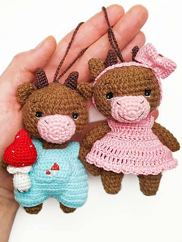 Cute Crochet Bull Amigurumi PDF Free Pattern (2)