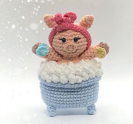 Crochet Betty's Spa Day Pig Amigurumi PDF Free Pattern 2