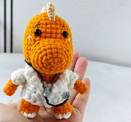 Dru the Dino Doctor  PDF Amigurumi Free Pattern