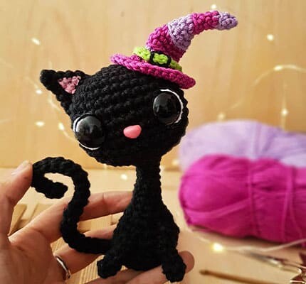 Halloween Crochet Cat Amigurumi Free Pattern 11