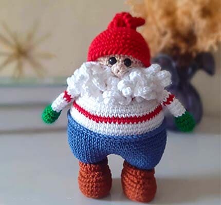 Lindo Santa Claus PDF Amigurumi Patrón Gratis
