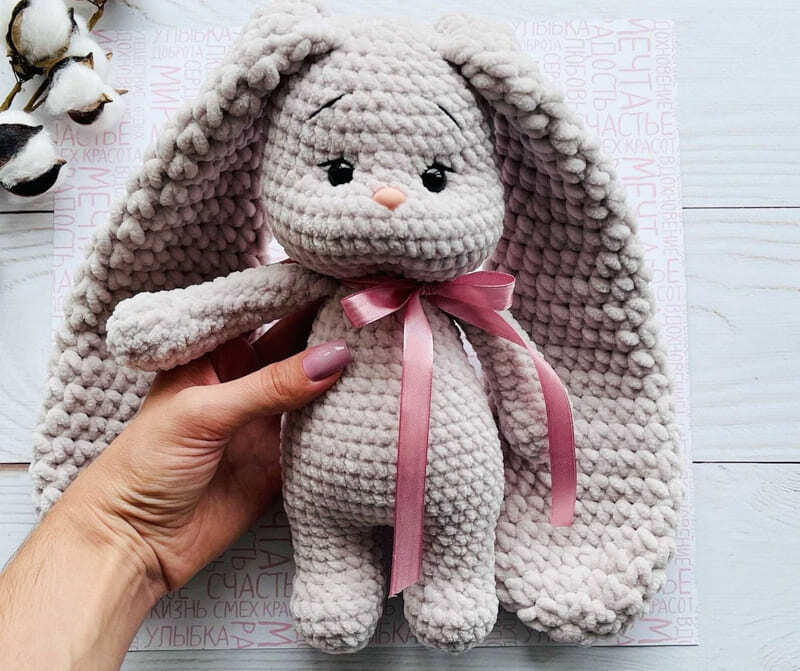 Plush Crochet Velvet Bunny Amigurumi Free Pattern (1)