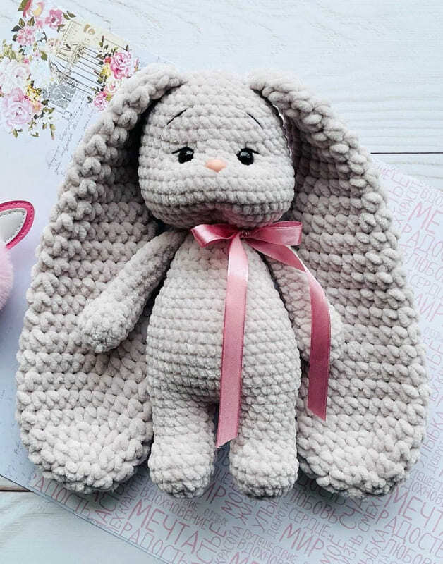 Plush Crochet Velvet Bunny Amigurumi Free Pattern (2)