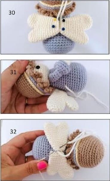 PDF PATRÓN DE CROCHET Amigurumi Ángel Lindo, Muñeco Relleno de