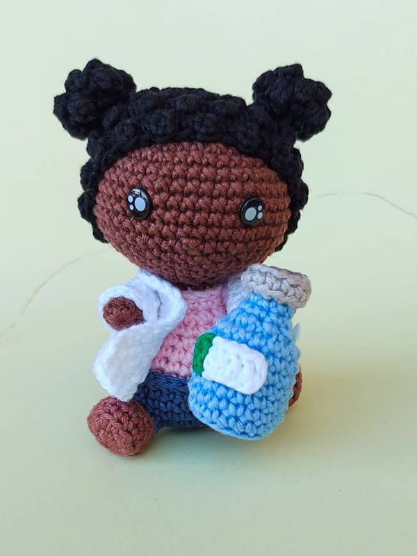 Bebé Científico Ce Jague PDF Amigurumi Patrón Gratis (1)