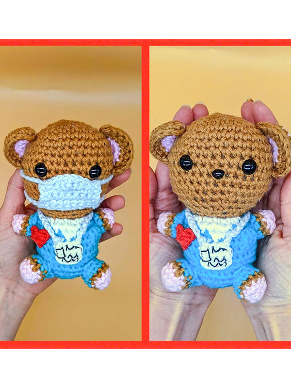 Crochet Bear Nurse Amigurumi Free Pattern