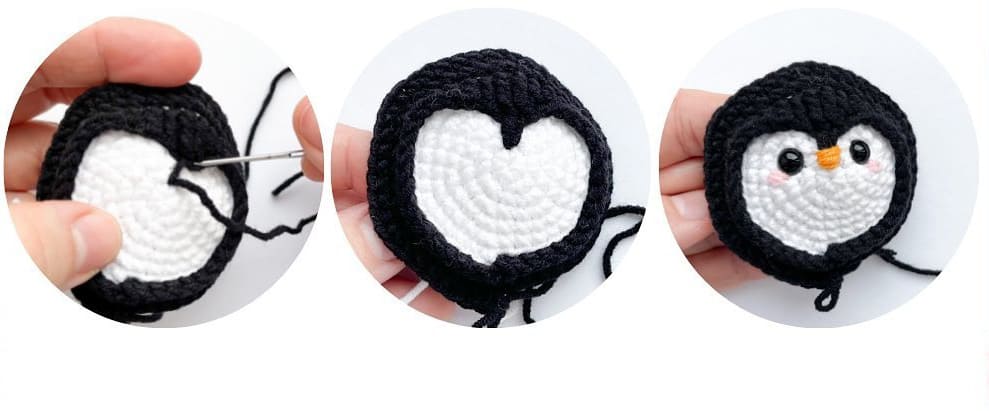 Crochet Penguin Amigurumi Free Pattern head and body