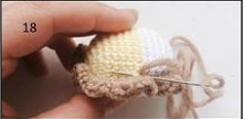 Crochet lion pacifier clip amigurumi free pattern- assembly