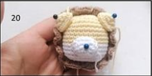 Crochet lion pacifier clip amigurumi free pattern- assembly