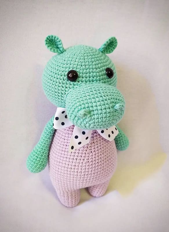 Cute Crochet Hippo Amigurumi PDF Free Pattern (2)