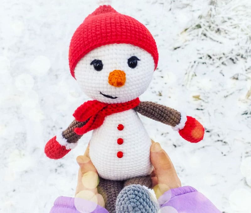 Cute Crochet Snowman PDF Amigurumi Free Pattern (2)