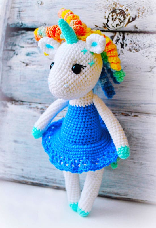 Cute Crochet Unicorn Amigurumi PDF Free Pattern (1)