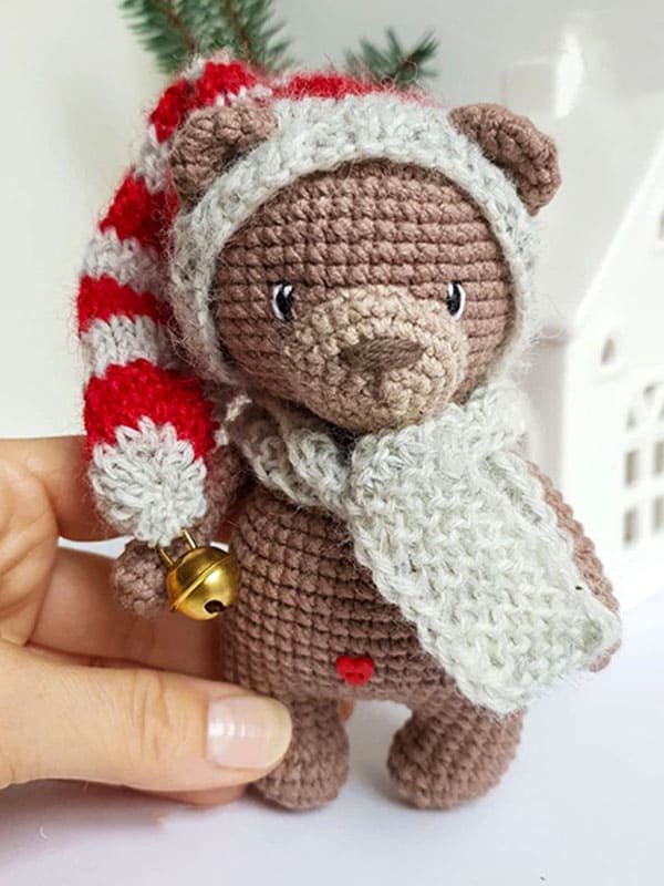 Juguetes de Navidad Oso PDF Amigurumi Patrón Gratis