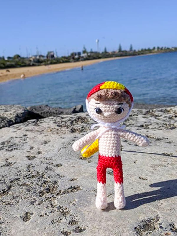 Lifeguard terry crochet doll amigurumi free pattern