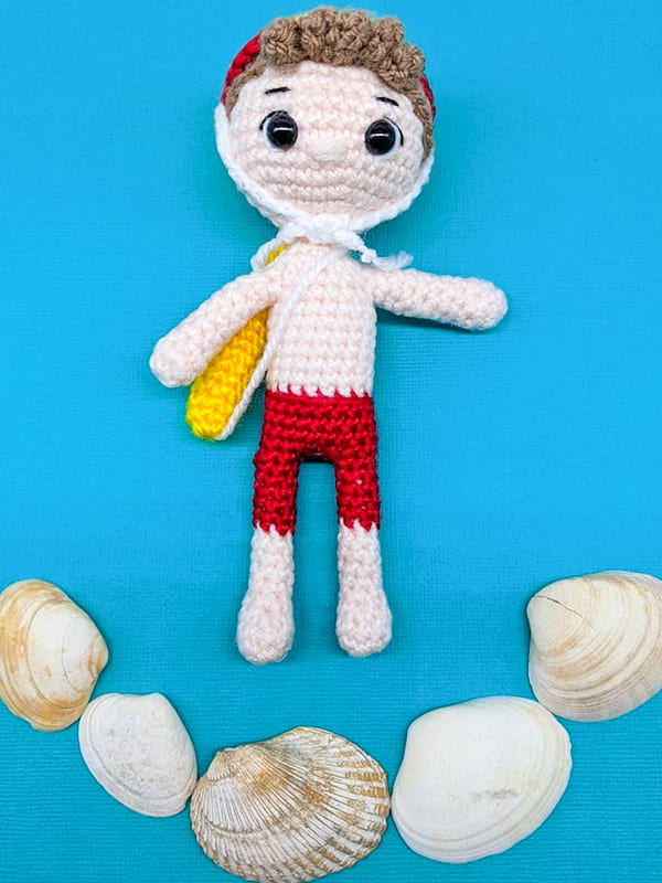 Lifeguard terry crochet doll amigurumi free pattern