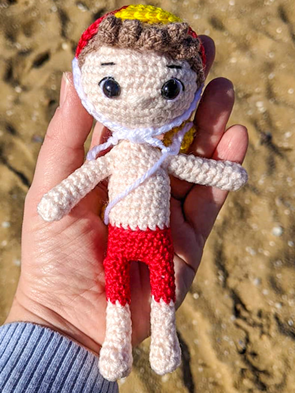 Lifeguard terry crochet doll amigurumi free pattern