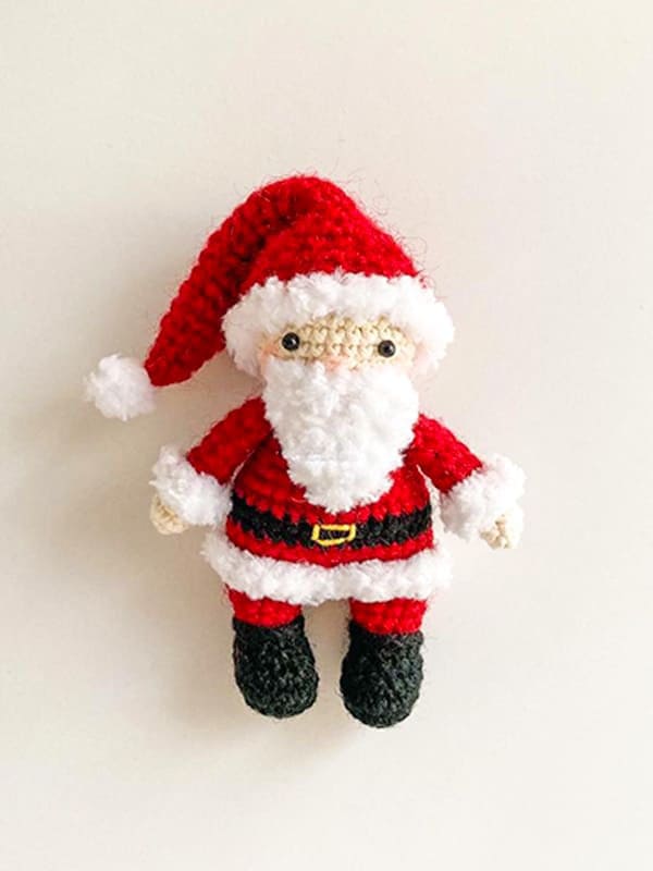 Mini Santa Claus Navidad PDF Amigurumi Patrón Gratis (1)