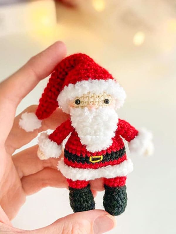 Mini Santa Claus Navidad PDF Amigurumi Patrón Gratis (2)