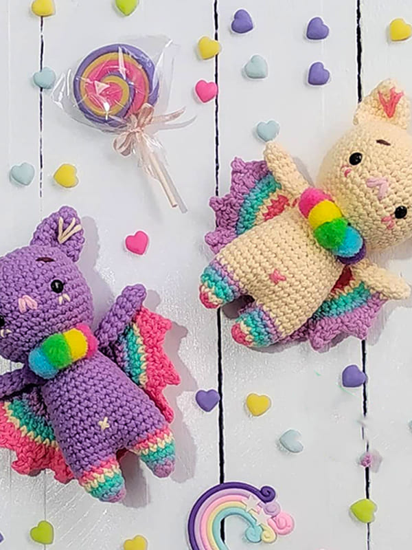Murciélago De Caramelo PDF Amigurumi Patrón Gratis (1)