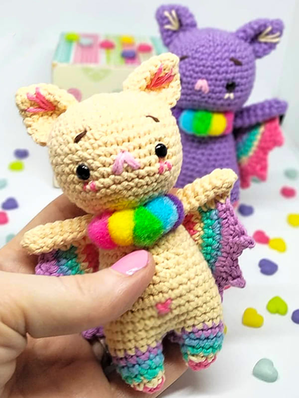 Murciélago De Caramelo PDF Amigurumi Patrón Gratis