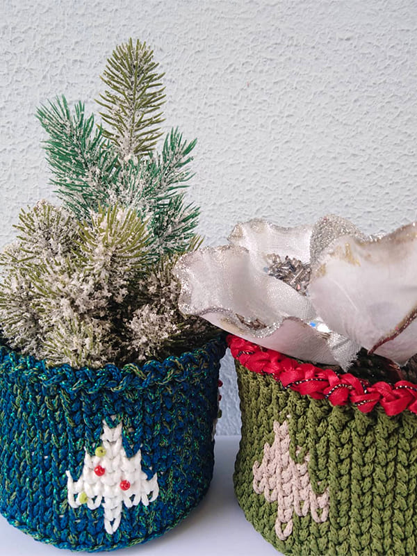 PDF Crochet Christmas Tree Basket Amigurumi Free Pattern (2)
