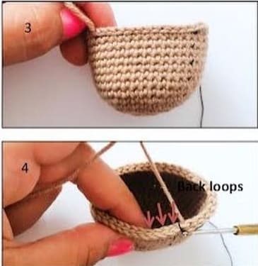 crochet christmas tree ornament angel amigurumi free pattern- hat with hair