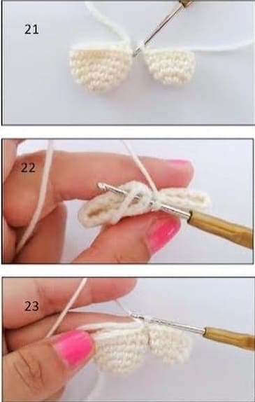 crochet christmas tree ornament angel amigurumi free pattern- wings