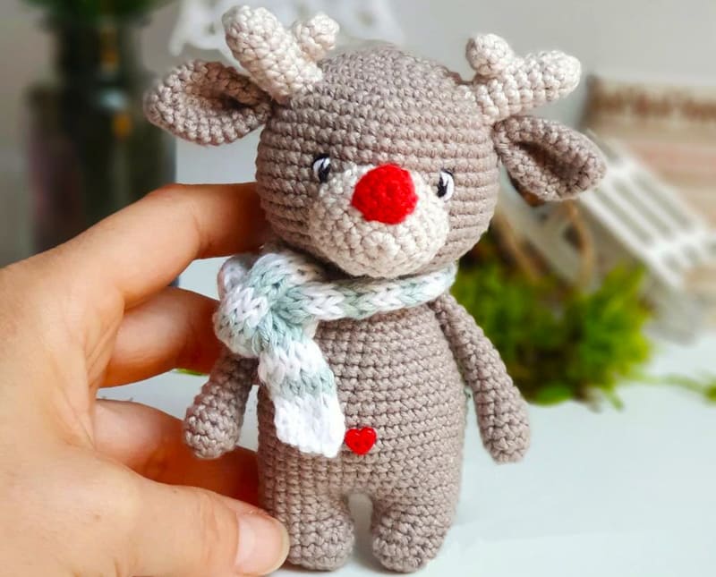 Crochet PDF Pattern Noel the Reindeer cute amigurumi Amiani