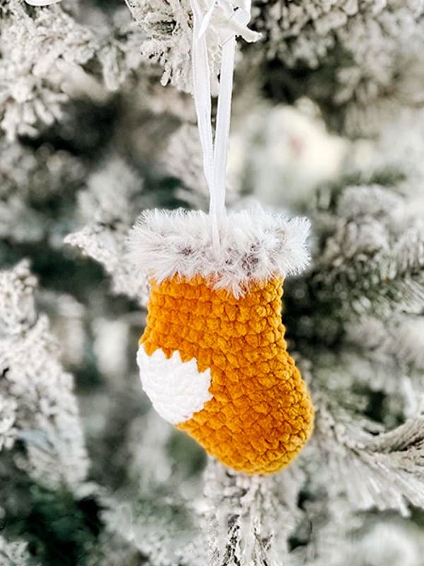 Calcetín Navideño PDF Amigurumi Patrón Gratis