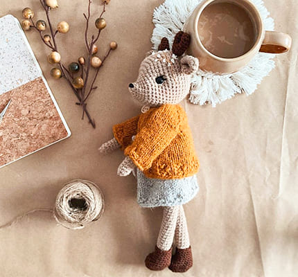 Crochet Fawn Deer Gazâl Free Amigurumi Pattern