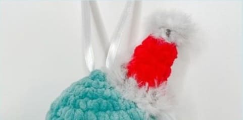 Crochet Jellyfish Christmas Ornament Amigurumi Free Pattern pompom 4