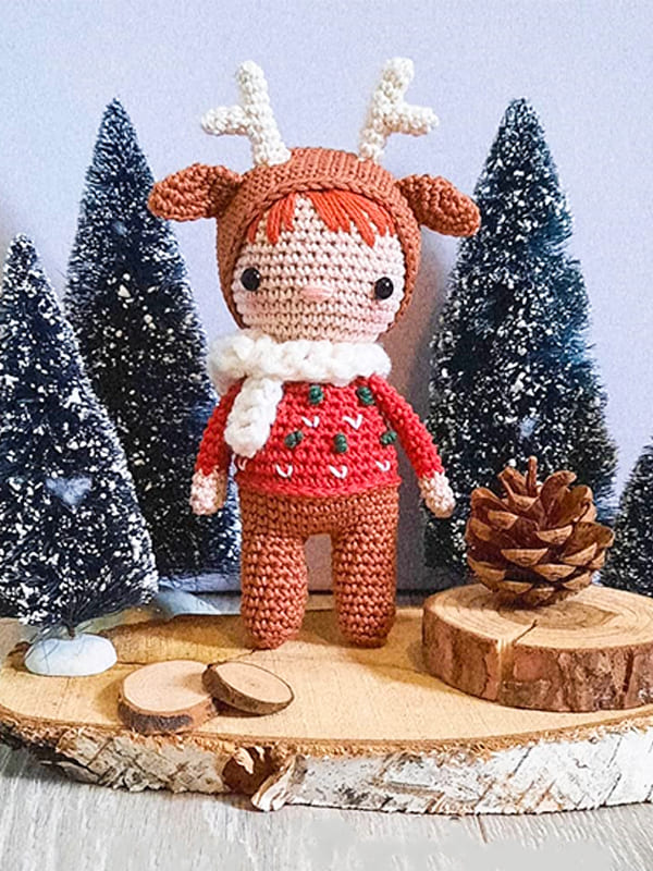 Crochet Joey The Christmas Boy Amigurumi Free Pattern