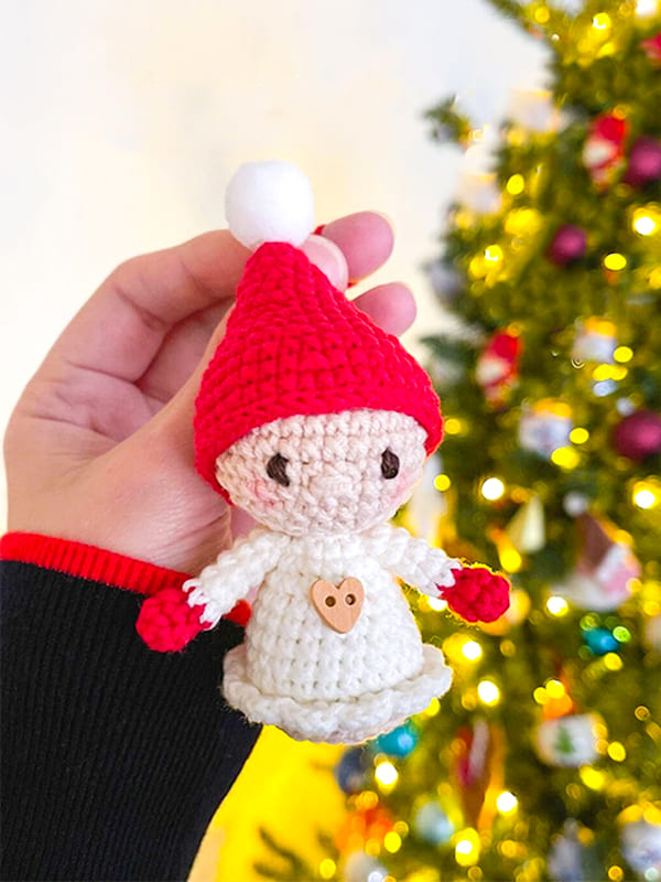 Crochet Snowman Ornament Amigurumi Free Pattern