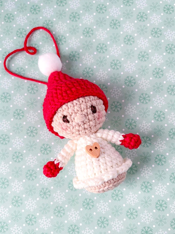 Crochet Snowman Ornament Amigurumi Free Pattern