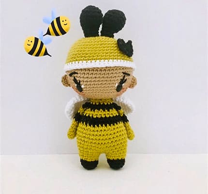 La Pequeña Abeja Mai PDF Amigurumi Patrón Gratis