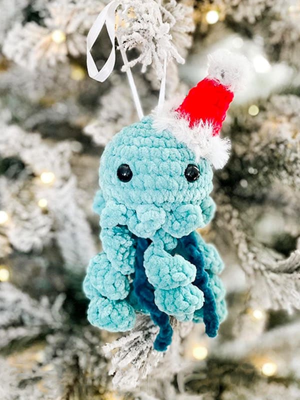 PDF Adorno Navideño Medusas Amigurumi Patrón Gratis