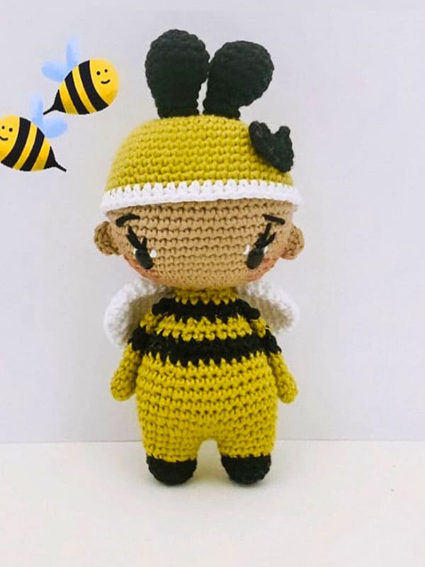 PDF Crochet Little Bee Mai Amigurumi Free Pattern