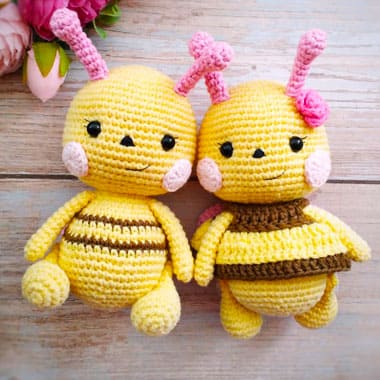 Abeja Fácil Amigurumi PDF Patrón Gratis thumbnail