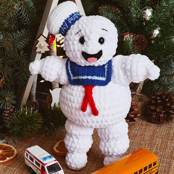 Crochet Stay Puft Marshmallow Man Amigurumi PDF Pattern (3)