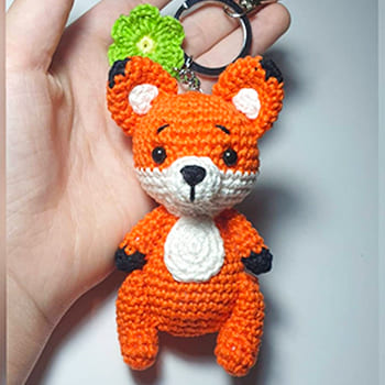 Little Fox Keychain Free PDF Amigurumi Pattern