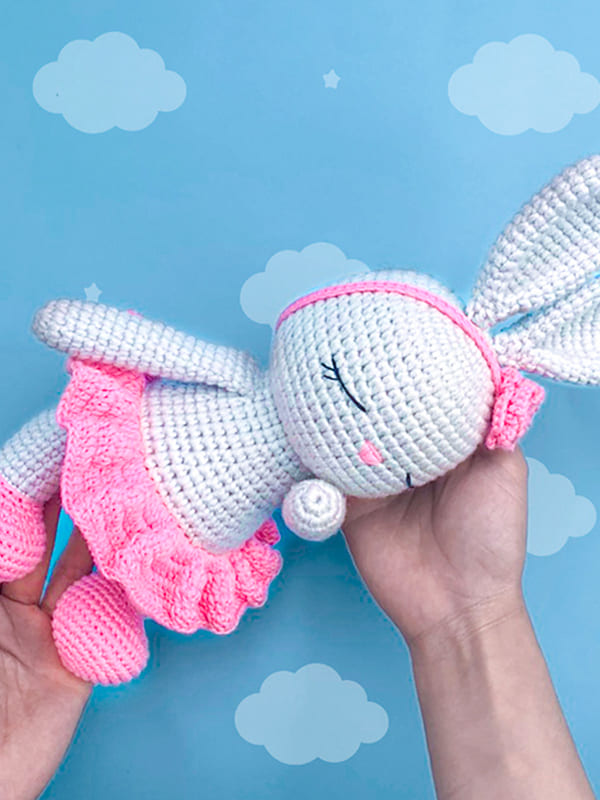 PDF Crochet Sleeping Rabbit Amigurumi Free Pattern