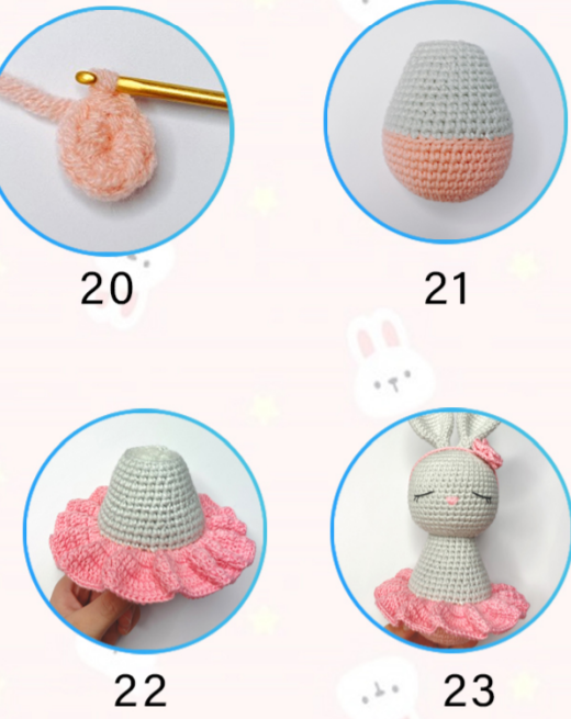 PDF Crochet Sleeping Rabbit Amigurumi Free Pattern