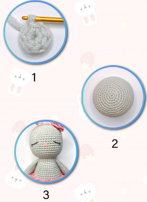 PDF Crochet Sleeping Rabbit Amigurumi Free Pattern