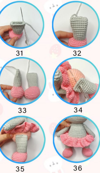 PDF Crochet Sleeping Rabbit Amigurumi Free Pattern